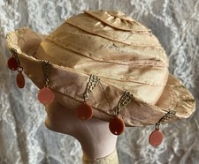 Vintage 4  Fine Bonnet For Antique Or Early Doll Lot 9226