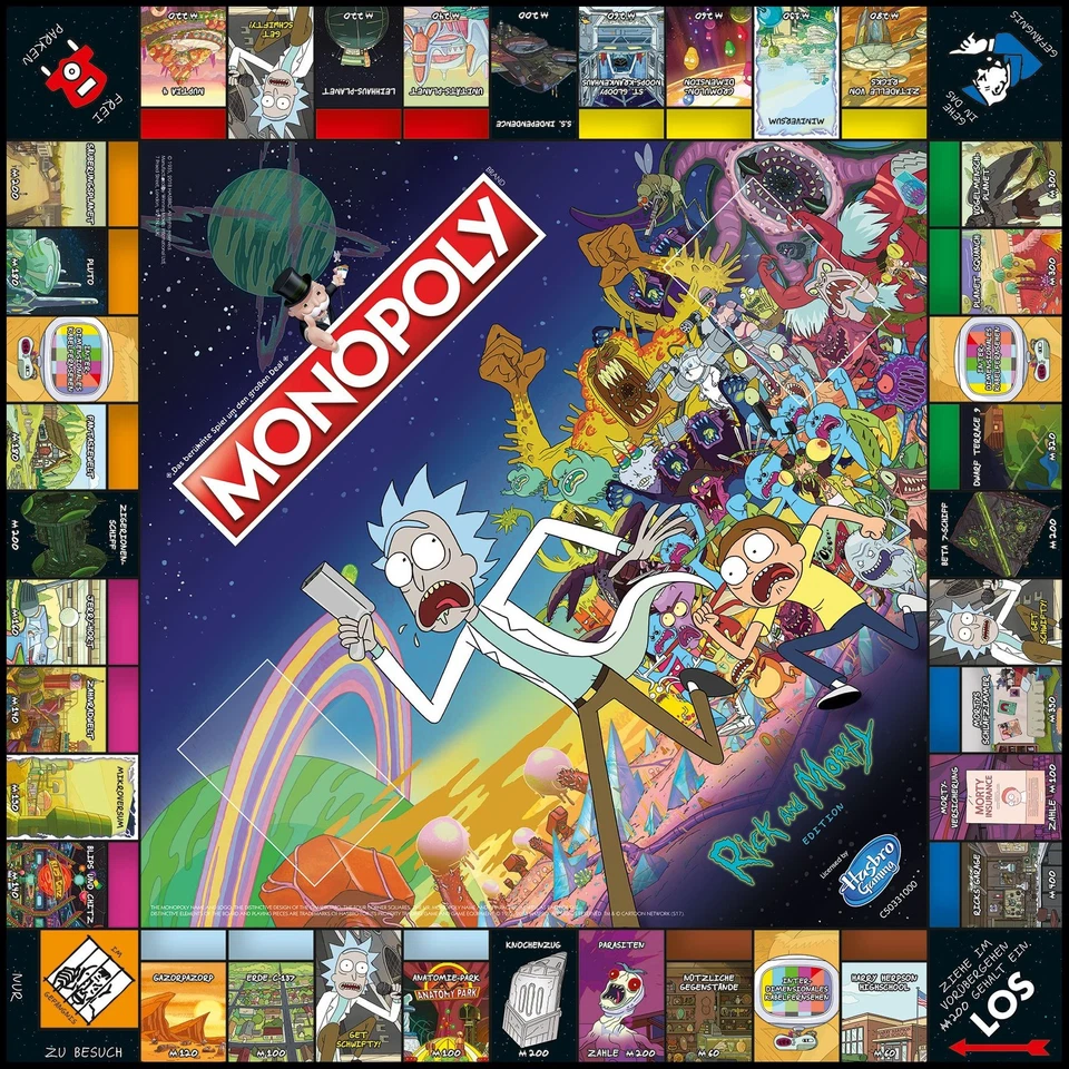 Rick and Morty Brettspiel Monopoly *Deutsche Version* - Bild 3 von 3