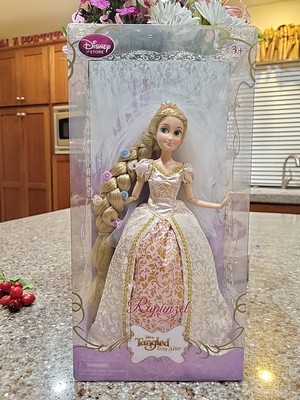 Disney Store Tangled Ever After 12'' Rapunzel Long Hair Wedding Doll NEW NIP