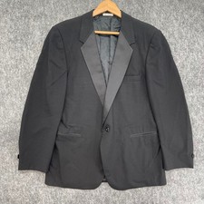 Yves Saint Laurent Blazer Mens 42R Vintage Tuxedo Jacket Black Formal Blazer