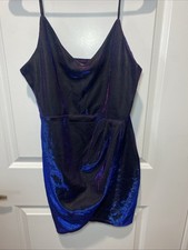 Shein Purple Holographic Dress Size L