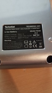 Technisat Akku- 2500mAh Stielsauger Technimax AS 1 Beutellos HEPA 13 Filter