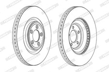 FERODO DDF2107C-1 Disque de frein pour JAGUAR