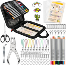 196Pcs Shrinky Dink Sheets Kit with Case, Shrink Plastic Sheet, Shrinky