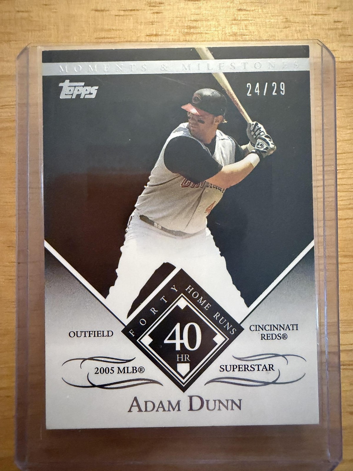 2007 Topps Moments & Milestones #120-25 Adam Dunn Black #/29