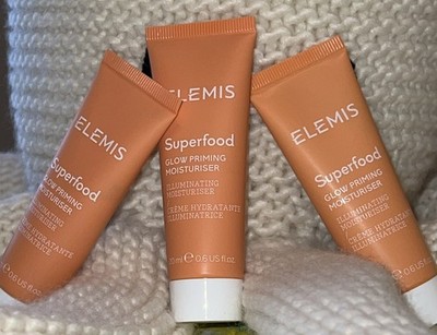 Set Of 3!! Elemis Superfood Glow Priming Illuminating Moisturizer 0.6 oz NEW