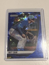 Panini 2025 Prizm Matt Shaw RC Chicago Cubs #155 Blue Ice Parallel Card