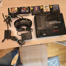 Sega Genesis Model 1 MK-1601 Console 16-bit W/ Controller Working + 5 Games