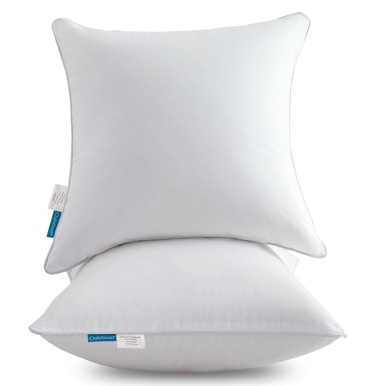 Oubonun 28 x 28 Pillow Inserts Set of 2 - Euro Pillow Inserts with 100 Cotton...