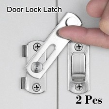 2Pcs Flip Latch Thickened Safety Sliding Door Lock Stainless Steel Gate Latches