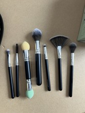 NEW 7-Piece Makeup Brush Set Travel Size Black Handles with Makeup Pouch Holder