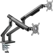 POUT E12 Dual Monitor Arm Mount Stand   Adjustable Full Motion Desk Mount