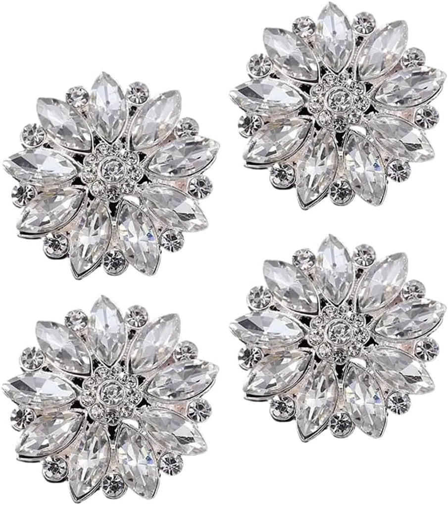 RANXIZY 100 bottoni rotondi con strass a forma di fiore, per cucito, 12 mm, con retro piatto, per indumenti, fai da te, decorazioni (giallo cristallo