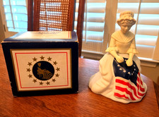 Avon Betsy Ross Figurine Sonnet Cologne 4 Fluid Ounces Full Bottle American Flag