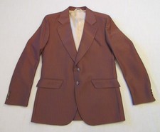 Vintage 1960s Sammy Davis Jr. Brown Pin Stripe Blazer Sport Coat sz 42