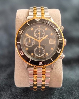 Hamilton HTC Automatic Chronograph 90600 Bicolor Swiss Made Automatik Herrenuhr