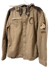 Riot Games League of Legends Gaming Morning Star Crew Snap Button Hooded Sz L