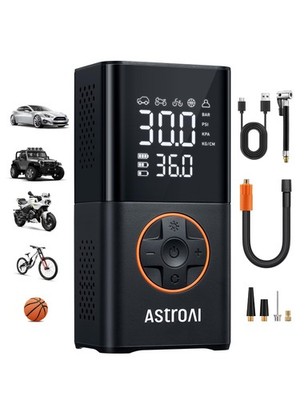 L7 Tire Inflator Portable Air Compressor Cordless Mini Bike Pump with Digital Du