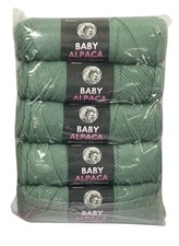 5 Baby Alpaca Peruvian Skein Green 95 Acrylic 5 Warm 154 yd Yarn