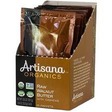 Artisana Organic Raw Walnut Butter With Cashews 10 Packets 1.06 Oz