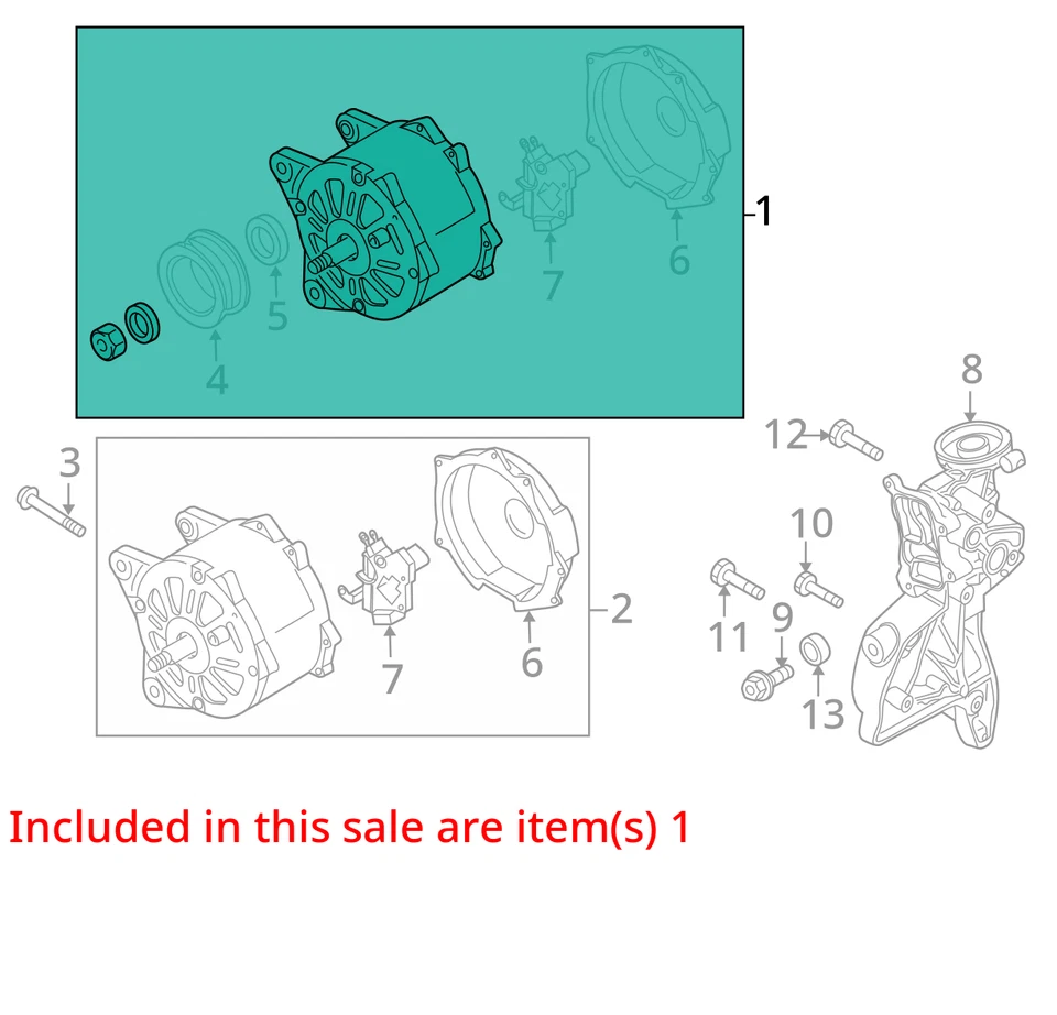 Alternador Volkswagen Beetle 2012 fabricante de equipos originales 76 k millas - LKQ403030894 Foto 4 de 4