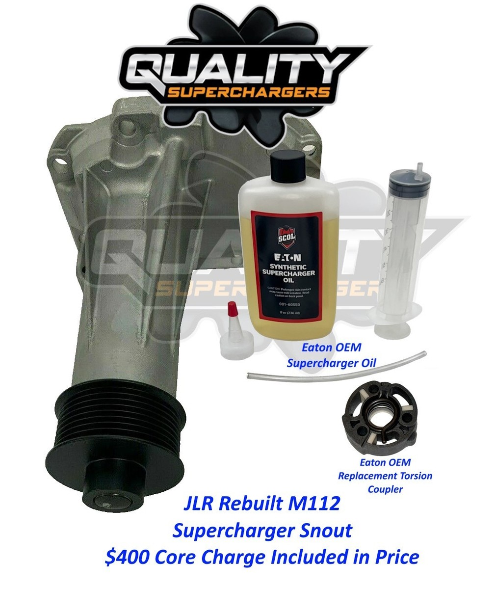 Rebuilt Jaguar Land Rover Supercharger Snout 4.2 4.0 M112 Stock