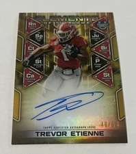 Trevor Etienne 2024 Bowman U Elements of the Game Rookie On Card Auto /50 CAR RC