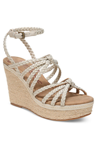 ZODIAC Womens Gold 1-1/2" PlatformShana Round Toe Wedge Espadrille Shoes 9.5