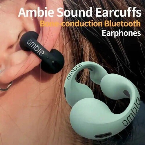 No Ambie Sound Auricolari Wireless Bluetooth 5.3 Cuffia, Gancio per l'orecchio - Foto 8 di 9