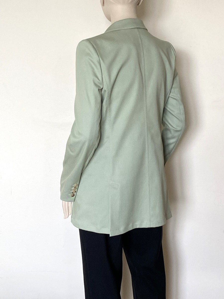 MAX MARA , Cotton Blazer in Mint Green, Size 10 US, 12 GB