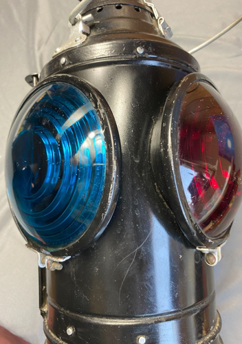 Dressel Arlington Lantern Red & Blue Lenses NJ USA Railroad Complete M.C.R.R. - Afbeelding 15 van 18