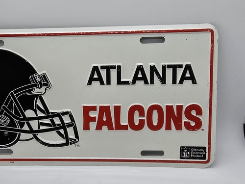Vintage Atlanta Falcons License Plate Metal Embossed Officially Licensed NFL - Picture 3 of 5