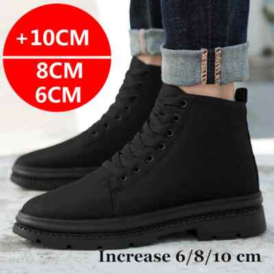 Men Boots Shoes Heels Heightening Shoes Man Increase10CM