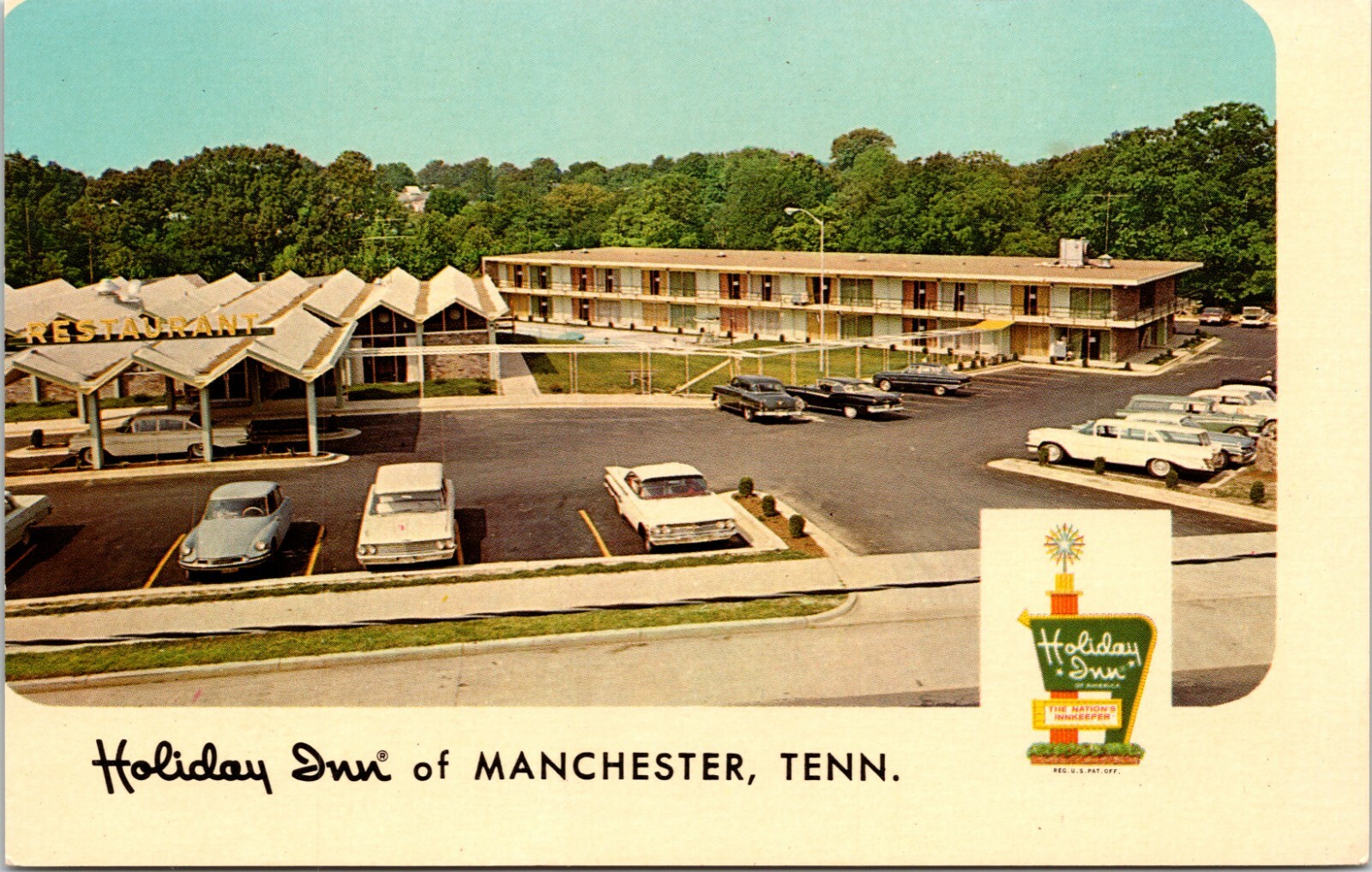 1962 Holiday Inn Motel Old Cars Manchester Tennessee TN Divided Back Postcard eBay