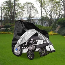 Power Chair Cover Waterproof Dustproof Windproof Cover 210D Oxford Cloth Black