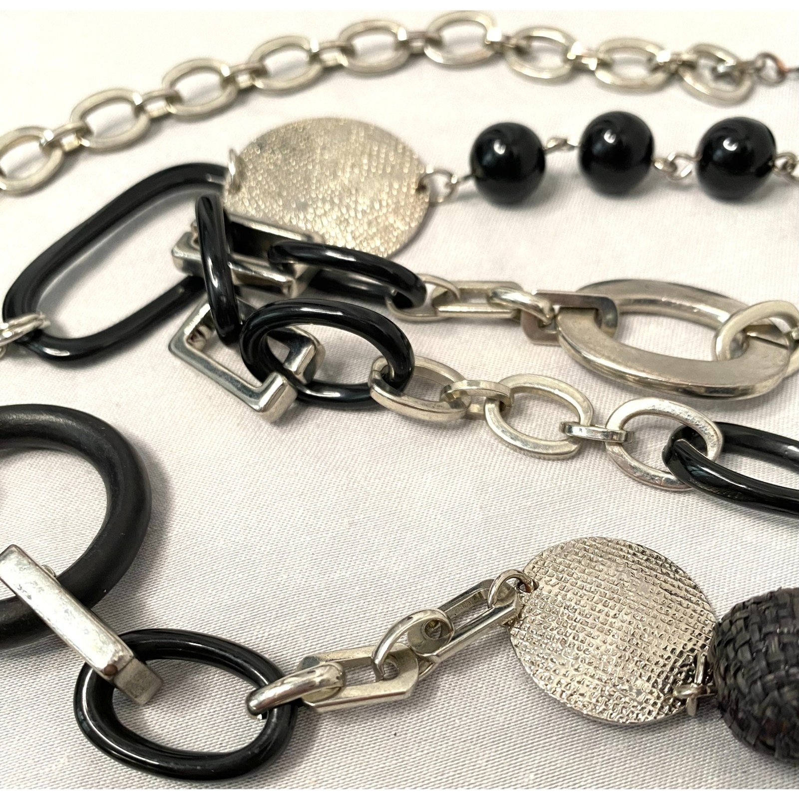 Chain Belt Multi Geometric Shape Interlocking Sil… - image 7