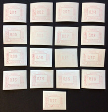 (6) GB  NATIONAL POSTAL MUSEUM FRAMAS' 1984 SPECIMEN LABELS (RARE)