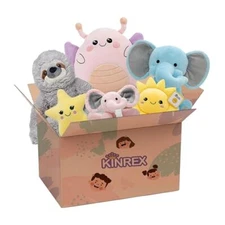 KINREX Stuffed Plush Toys Mystery Pack - 3 Pieces, Assortment of Cute Plushies