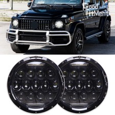 For Mercedes-Benz G-Class 79-09 Pair 7" Inch LED Round Headlight DRL Hi/lo Beam