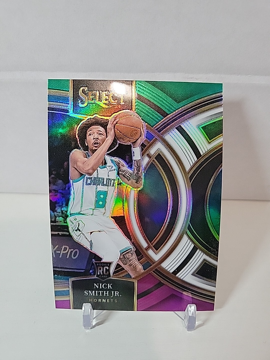 2023-24 Panini Select - Premier Green White Purple Prizm #119 Nick Smith Jr RC