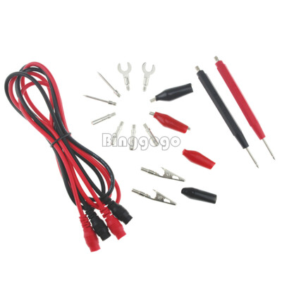 16pcs/Set Multifunction Digital Multimeter Probe Test Lead Cable Alligator Clip