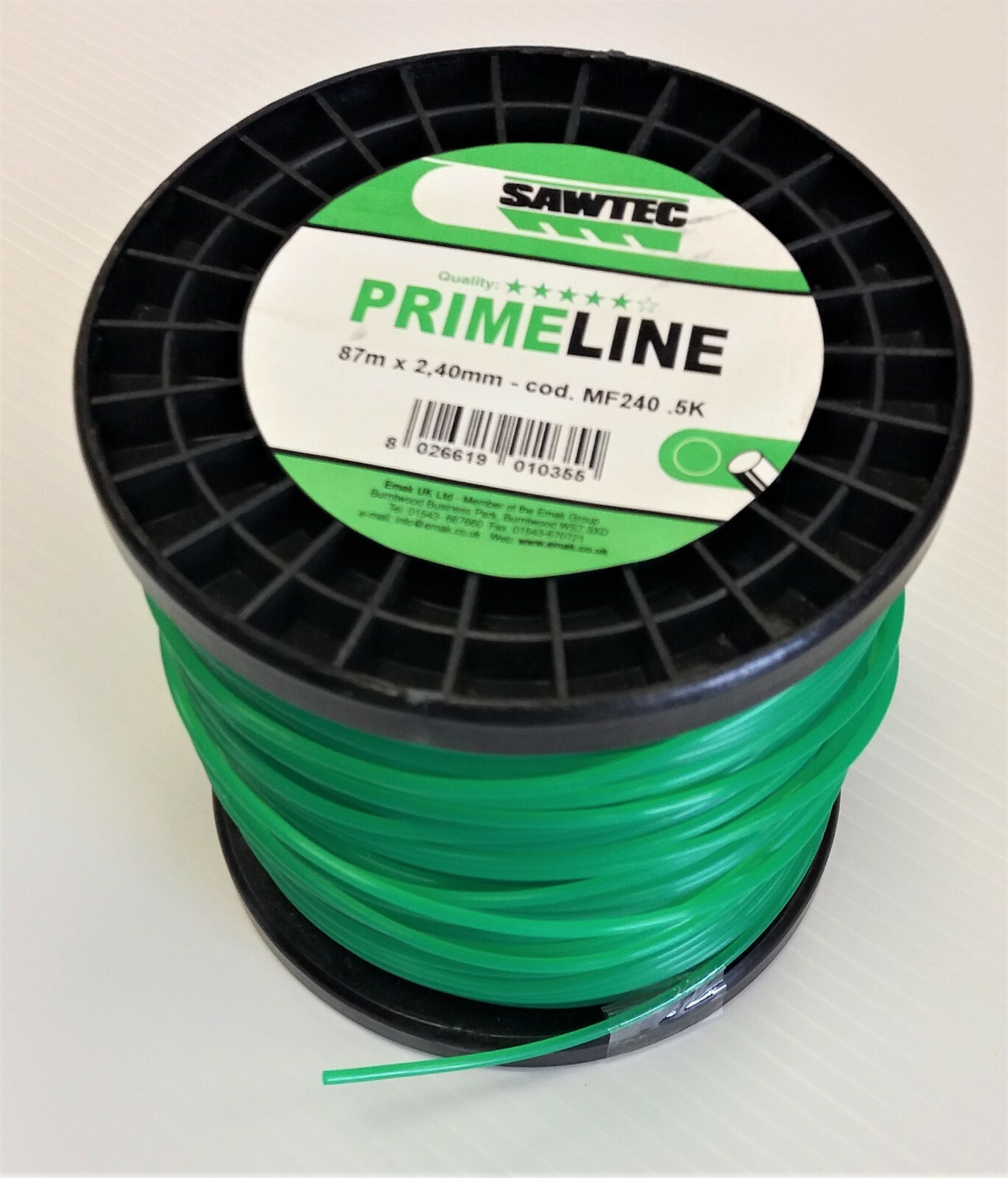 Sawtec Strimmer Line 87m x 2.4mm thick Round Profile (MF240.5K)Professional Line