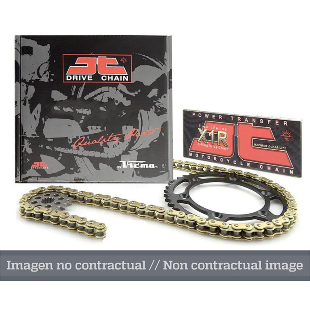 Chaîne Moto JMT 525X2 Pour Triumph Tiger 800 2011-2014 - Pignon 16, Engrenage 50, Or, Résistance 3920 Kg