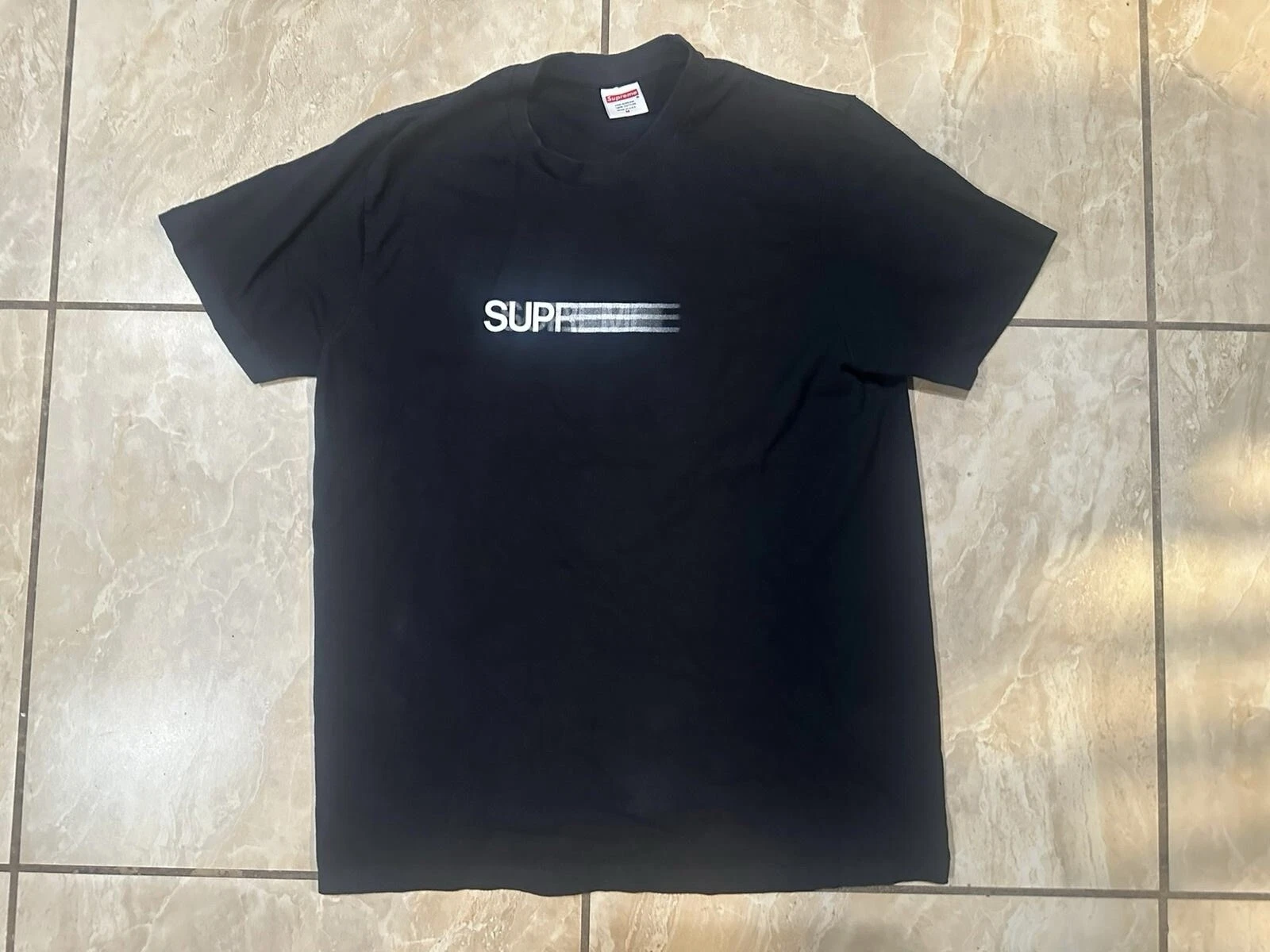 T shirt noir neuf avec logo Supreme Motion SS20 taille M