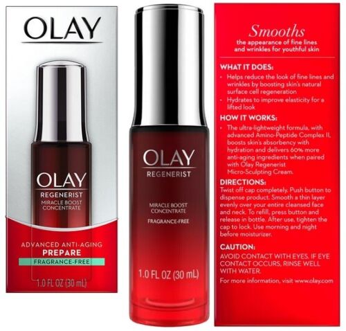 Olay Regenerist Miracle Boost Concentrate Fragrance Free, 30ML NEW WITH BOX