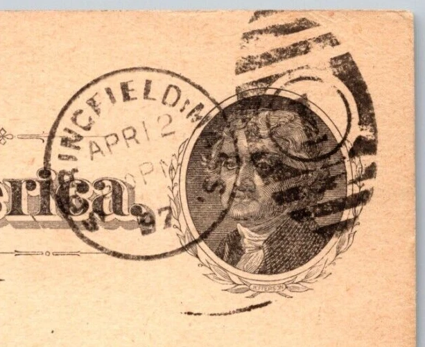 1894 UX12 Postal Card 1c GLOUCESTER MA RUSSIA CEMENT CO (LePage)  'No Glue' - Image 2 of 3