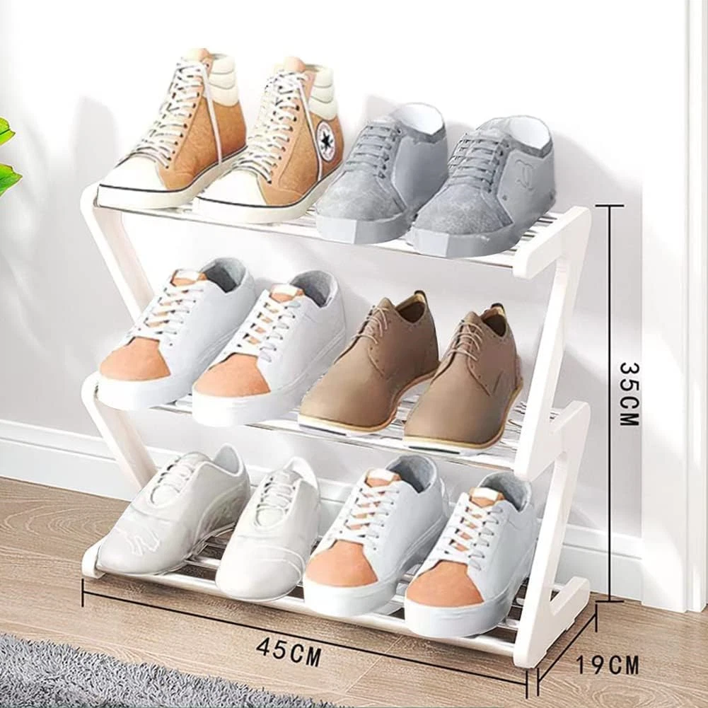 NIAWECAN Small Shoe Rack 3 Tier Shoe Rack Small Mini Shoe Rack