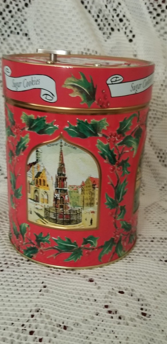 2005 LAMBERTZ AACHEN SUGAR COOKIE cookies MUSICAL TIN JINGLE BELLS
