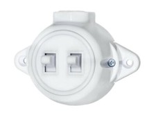 Aufputz Vintage Serien Lichtschalter Rund Retro Schalter Weiss