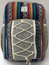 Artisan Himalayan Peasant Boho Rasta multicolored Backpack 11B